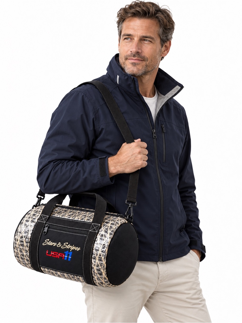 Sailing Bag Carbon Fiber Unisex Americaโs Cup USA 11 Sailor Gift